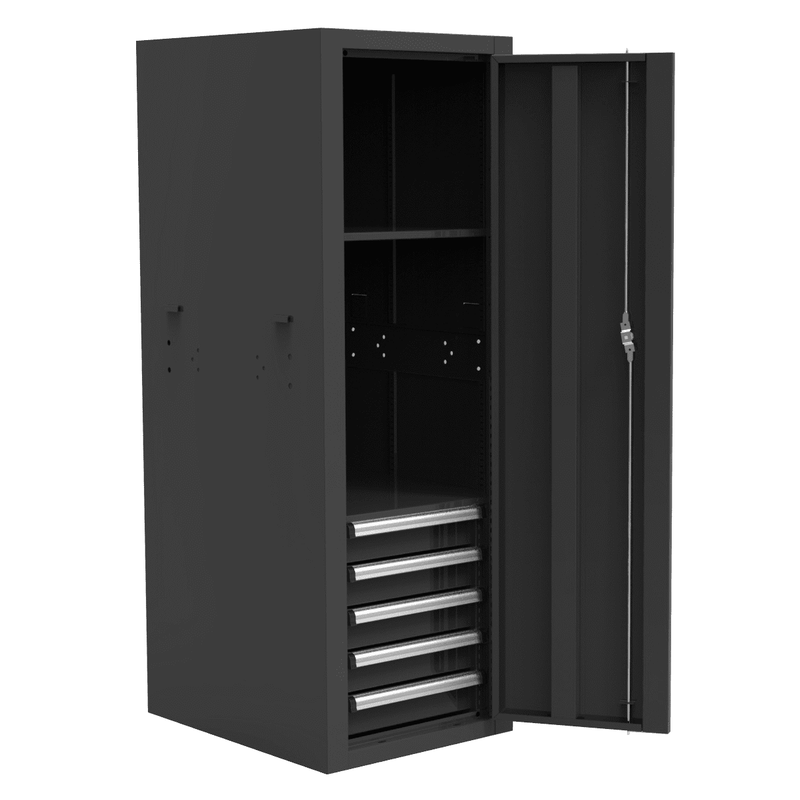 Dark Slate Gray Homak 22" Pro II 5 Drawer Side Locker