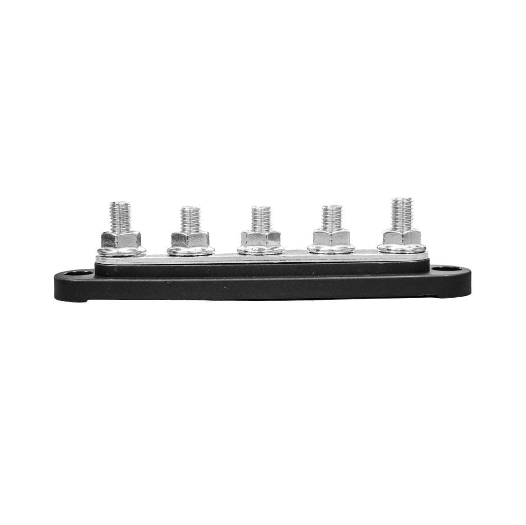 Exotronic 150A Black 5x M8 Stud Busbar with Cover