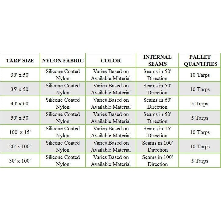 Silicone Coated Airbag Containment Tarp - 12 mil / 6 oz