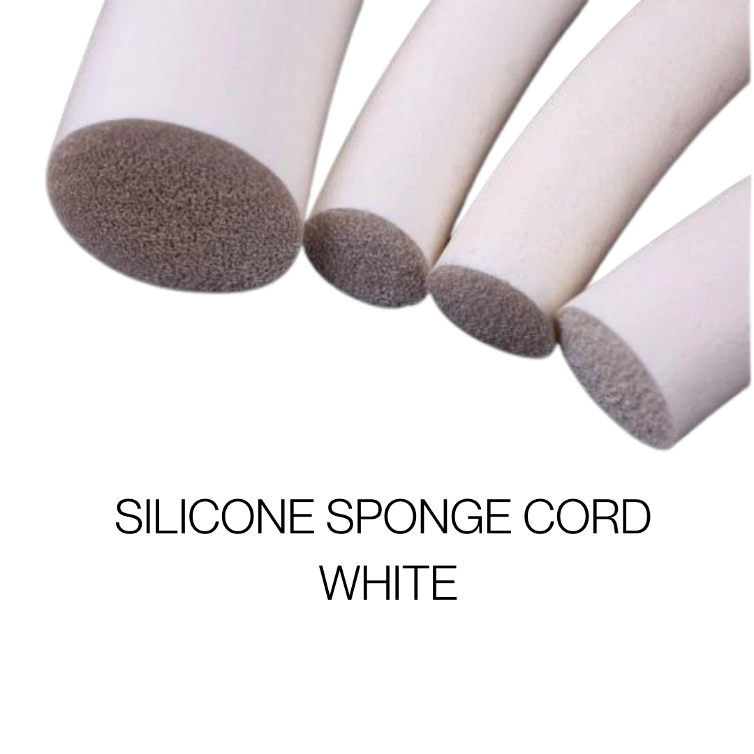 White Silicone Sponge Cord – Closed Cell Seal Cord (WRAS Approved, 1mm–30mm) 10m coil
