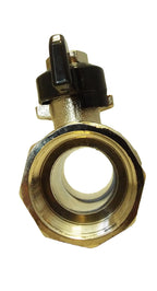 Brass Nickel-Plated Butterfly Valve 3/4" BSPM-F
