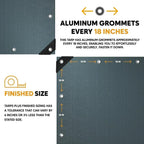 Silver/Black Poly Tarp 40' x 40'