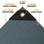 Silver/Black Poly Tarp 30' x 30' - Case of  1