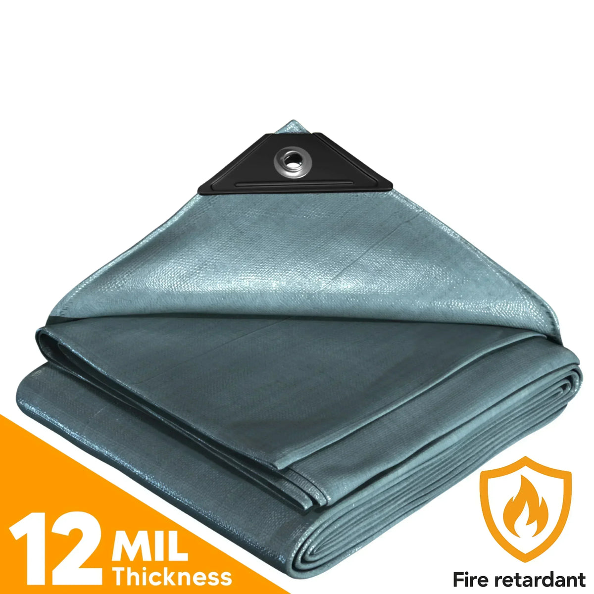 Silver Fire Retardant Tarp 8' x 10'