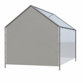 Silver 10' peak end wall creating a frame end enclosure system