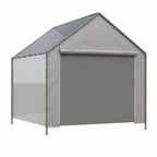 Silver 12' peak end wall with zipper serving as a structure access cover