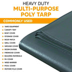 Silver Poly Tarps 6' x 8' Case of 20