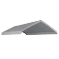 Silver 20' x 30' valance tarp creating a commercial shade structure