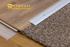 Aluminium Door Threshold Strip 38 MM x 1 M & 2 M Length Carpet to Lamnate Anodised Screw-Fix Silver & Gold - LPOR