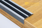 anodised aluminium stair trim for tiled steps