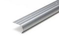 Grooved non slip aluminium stair nosing close-up