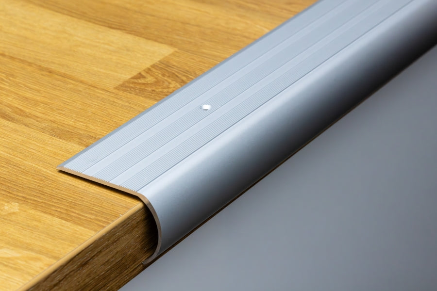 Aluminium Bullnose Stair Nosing 62mm x 38mm x 118cm Length Curved Step Edge Trim Silver Gold Champagne -  SN BL62