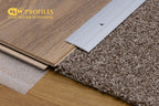 Aluminium Door Threshold Strip 37 MM x 1 M Length Anodised Screw-Fix Champagne Gold Silver DTPS37
