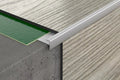Aluminium Stair Nosing Outer Corner 3 MM x 900 MM & 2500 MM Length Silver LVT CL3