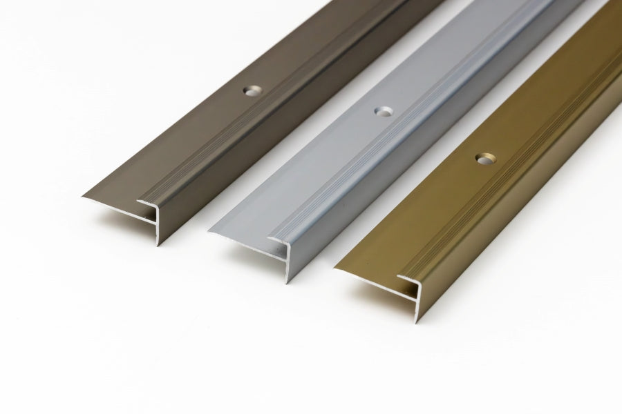 Aluminium Stair Nosing Outer Corner 3 MM x 900 MM Length Silver, Gold, Champagne-  LVT F3