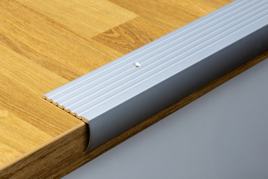 Aluminium Bullnose Stair Nosing 50mm x 30mm x 118cm Length Curved Step Edge Trim Silver Gold Champagne -  SN BL50