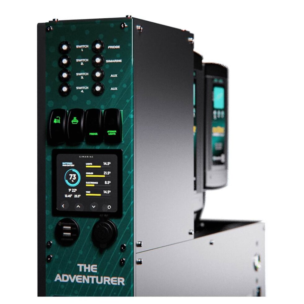 Enerdrive Left-hand 40AC 40DC 2000X + Simarine Battery Monitor Adventurer Canopy Power System