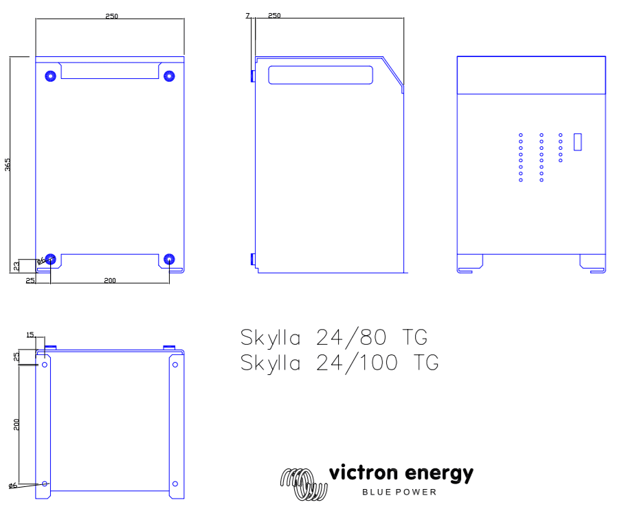 Victron 24V 100A Skylla-TG 24/100 (1+1) 90-265VAC/45-65Hz CE GL Battery Charger