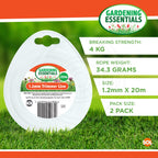 Garden Strimmer Trimmer Line Cord 20M | Nylon Wire | 2 Pack