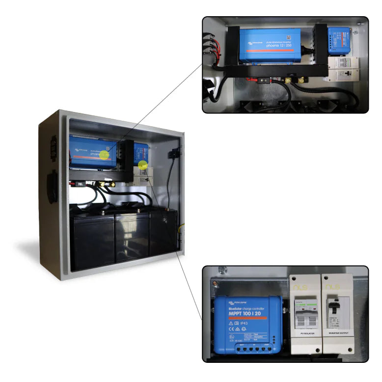Custom Off-Grid Power System Electrical Cabinet