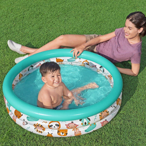 40" Safari Themed Kids Inflatable Paddling Pool