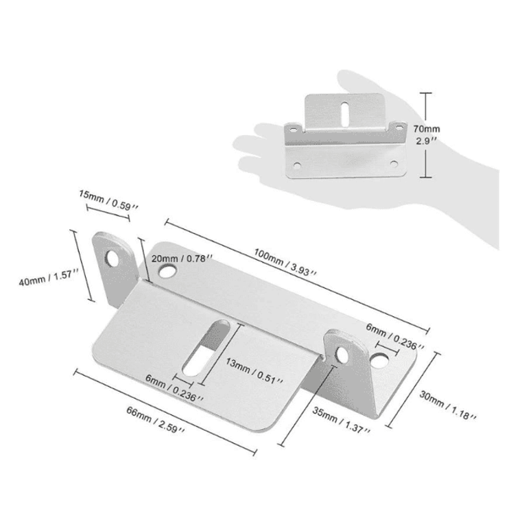 Exotronic Black Z Aluminium Solar Panel Brackets
