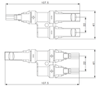 Exotronic 2 to 1 'h' Branch Solar Connector Pair
