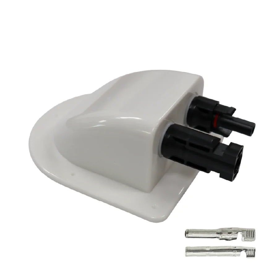 Exotronic White Solar Connector Cable Entry Cover