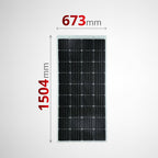 Sunman 175W eArc Flexible Solar Panel | Junction Box Underneath