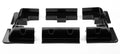 Exotronic Black Solar Panel ABS Plastic Corner plus Mid Brackets