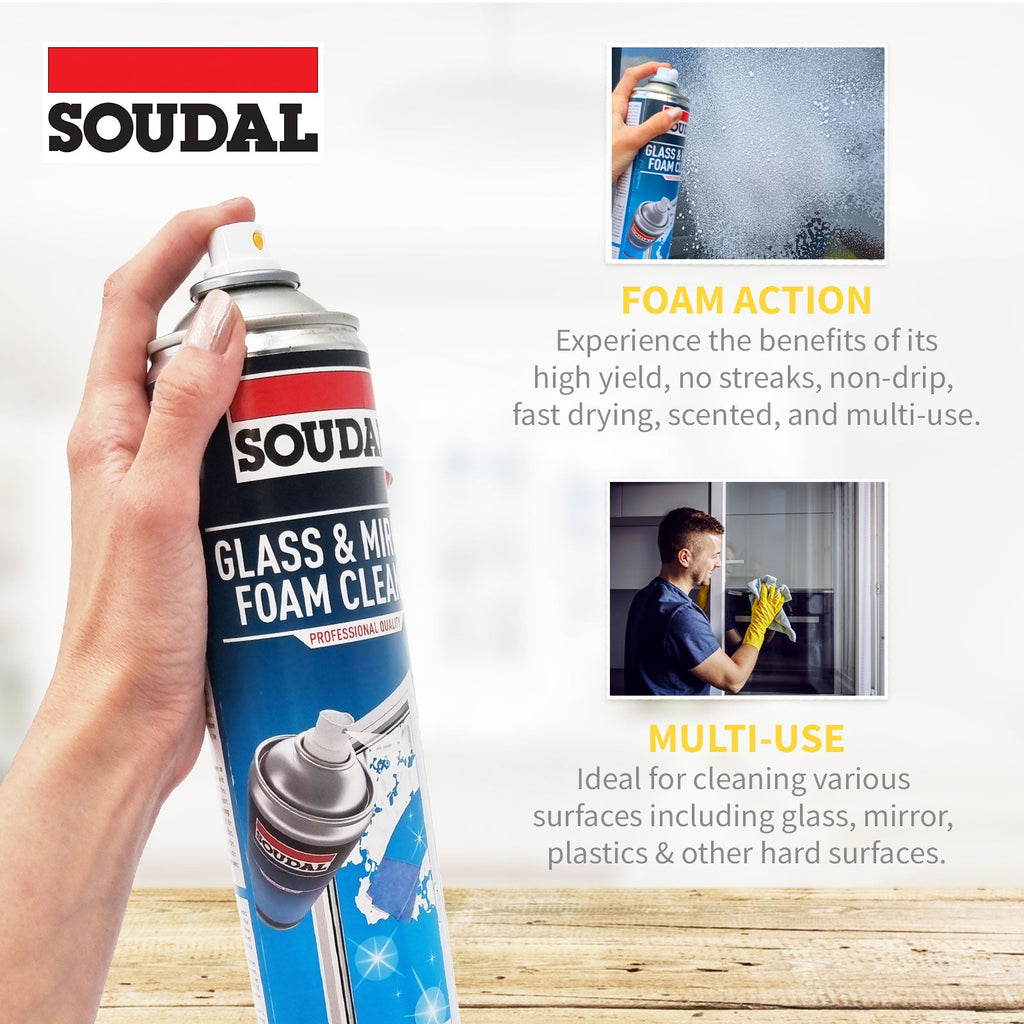 Soudal Glass & Mirror Foam Cleaner (750ml)