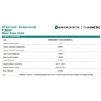 Enerdrive 190W Black Frame Monocrystalline Fixed Solar Panel