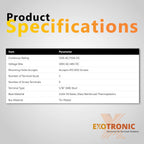 Exotronic 150A Black 5x M8 Stud Busbar with Cover