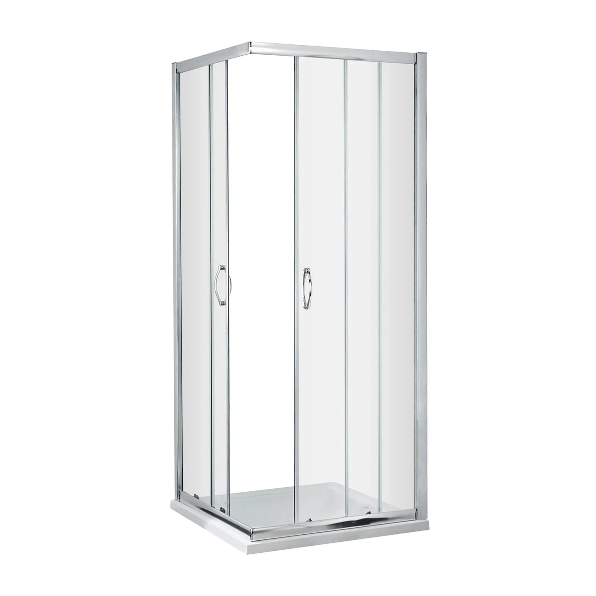 Foundry 5mm Glass Corner Entry Shower Enclosure - Chrome