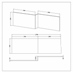 Kudos PVC Square Front Bath Panel - Gloss White