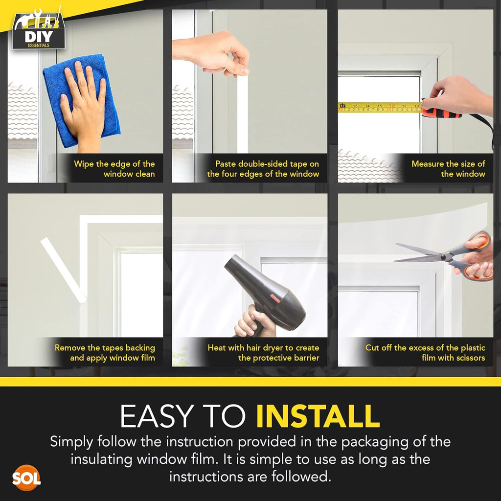 Window Insulation Film Kit 1.5Mx4M | Draught Excluder