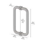 HALLEY 8" Tubular Back-To-Back Pull Handle