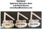 SS10010 Roto X Drive Pro Drive Split Arm Dyad Casement Operator With Notched Base and Underside Arm Post