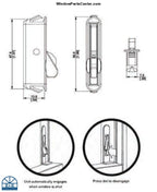 SS20012 Vinyl Single Hung Routed Window Operated Control Device WOCD Mini Angel Window Fall Prevention