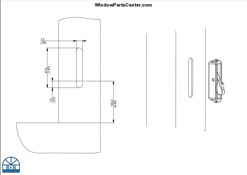 SS20012 Vinyl Single Hung Routed Window Operated Control Device WOCD Mini Angel Window Fall Prevention