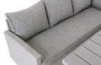 Stockholm 6 Seater Grey Rattan Garden Corner Dining Set