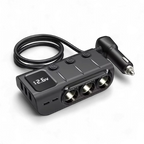 Exotronic 3 Way Car Accessory/Cigarette Adaptor with PD 2x 36W QC3.0