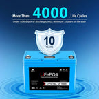 SunGoldPower 12V 100Ah LiFePo4 Deep Cycle Lithium Battery / Bluetooth / Self-Heating / IP65