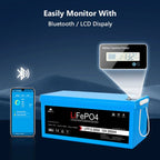 SunGoldPower 12V 200AH LIFEPO4 Deep Cycle Lithium Battery Bluetooth / Self-Heating / IP65