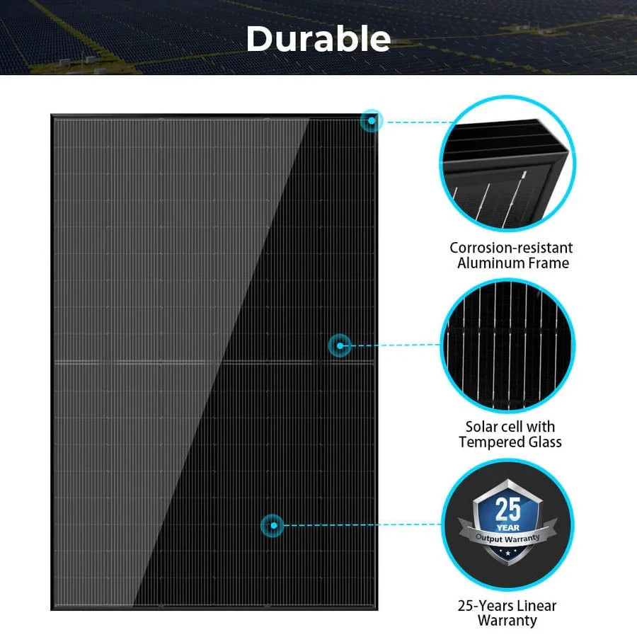SunGoldPower 440W Monocrystalline Black N-Type Solar Panel