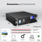 SunGoldPower 48V 100Ah Server Rack LiFePO4 Lithium Battery