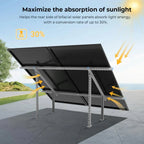 SunGoldPower Modular & Expandable Ground Mount Brackets for 2 × 400W–590W Solar Panels