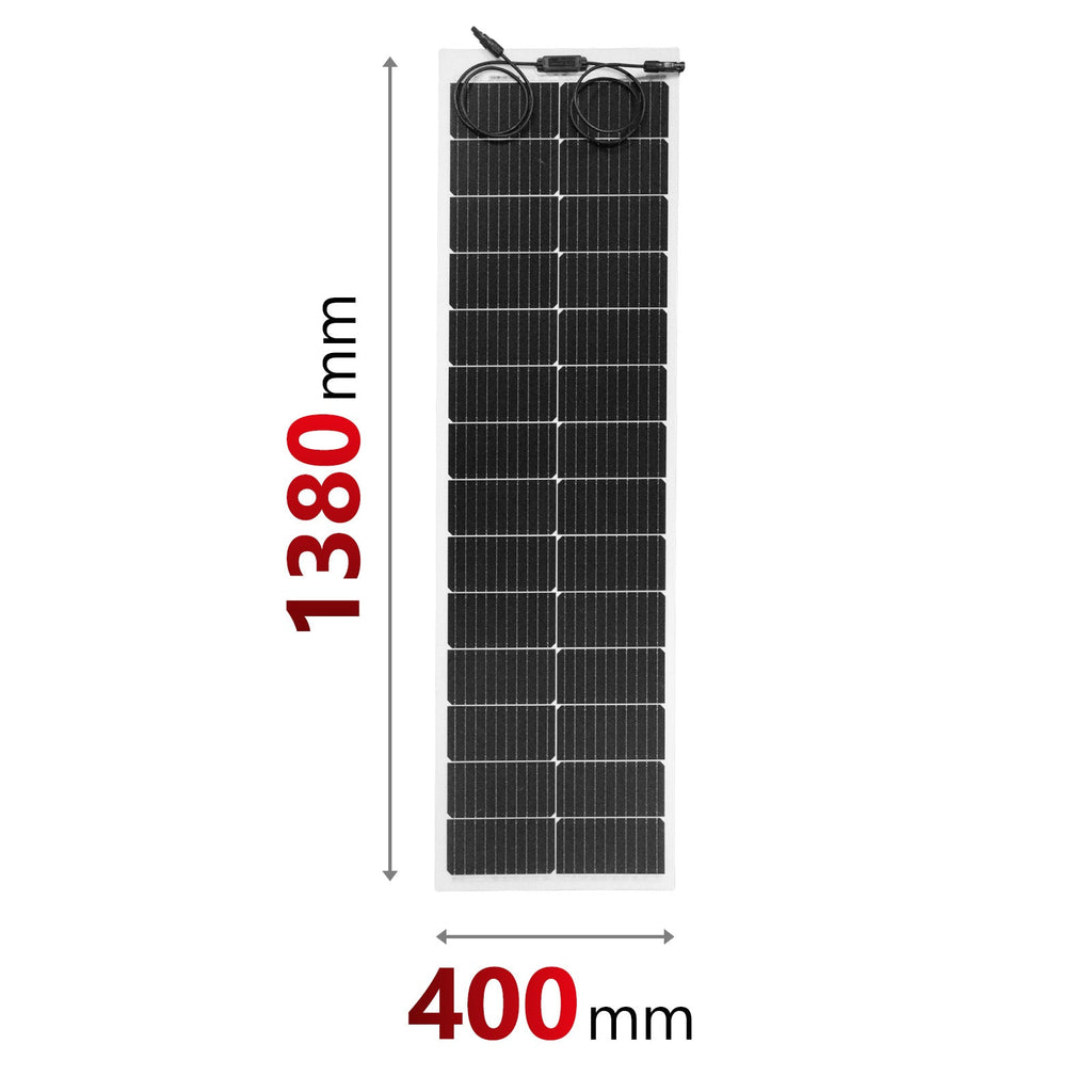 Sunman 100W eArc Narrow Flexible Solar Panel w/ Victron 20A BlueSolar PWM Charge Controller