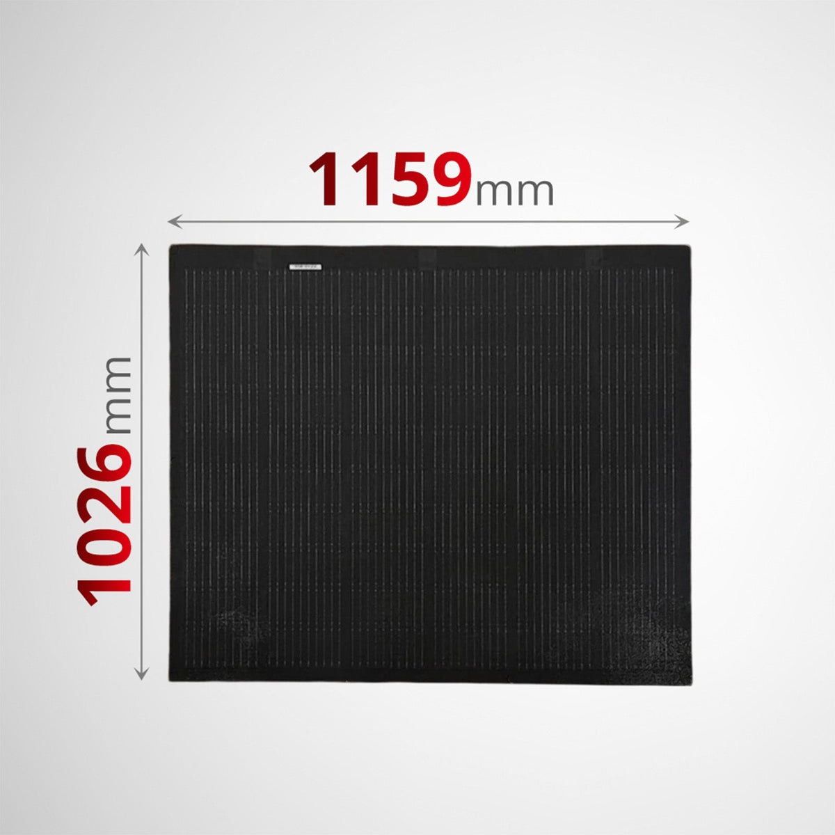 Sunman 200W eArc Black Square Flexible Solar Panel - Junction Box Underneath