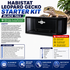 HabiStat Leopard Gecko Starter Kit Black (61x38x30cm)